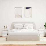 Bedside Cabinets with LED Lights 2 pcs White 35x39x55 cm - Side View