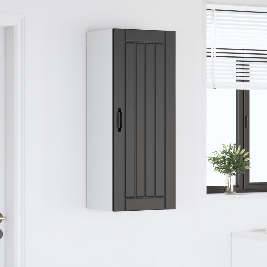 Wall Cabinet LUCCA Black 40 x 31 x 100 cm Engineered Wood