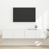 TV Wall Cabinet 2 pcs White 78.5 x 31 x 29.5 cm Engineered Wood - Side View