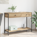 Console Table Artisan Oak 100 x 34,5 x 75 cm Engineered Wood - Side View
