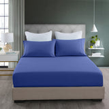 Royal Comfort Bamboo Cooling 2000TC 3-Piece Combo Set - Double -Royal Blue-1951134874303860737