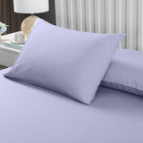 Royal Comfort Bamboo Cooling 2000TC 3-Piece Combo Set - Queen-Lilac Grey - Side View