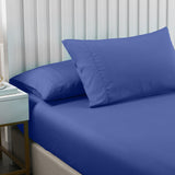 Royal Comfort Bamboo Cooling 2000TC 3-Piece Combo Set - King-Royal Blue - Front View