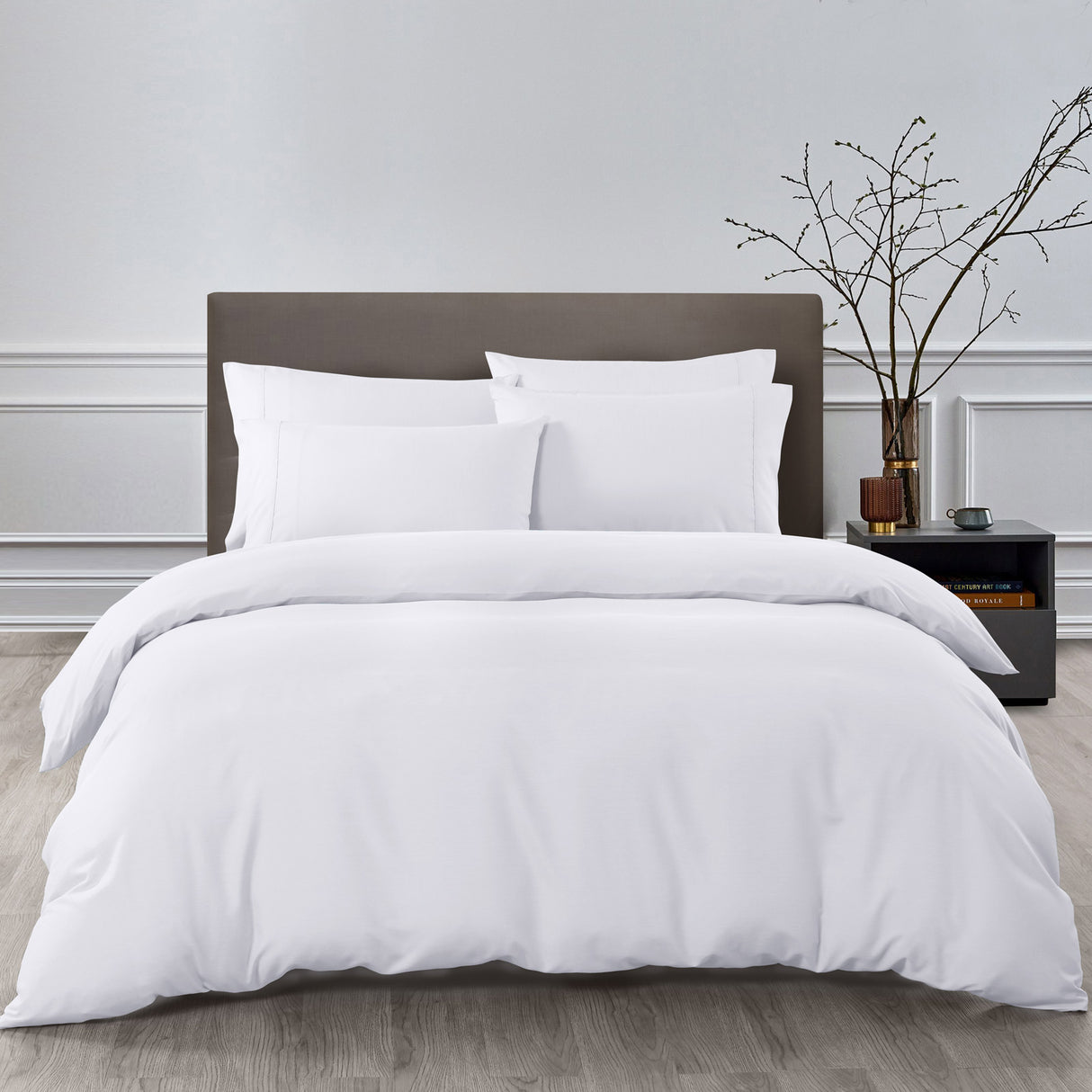 Royal Comfort Bamboo Cooling 2000TC Quilt Cover Set - Double-White-1951134827688366080