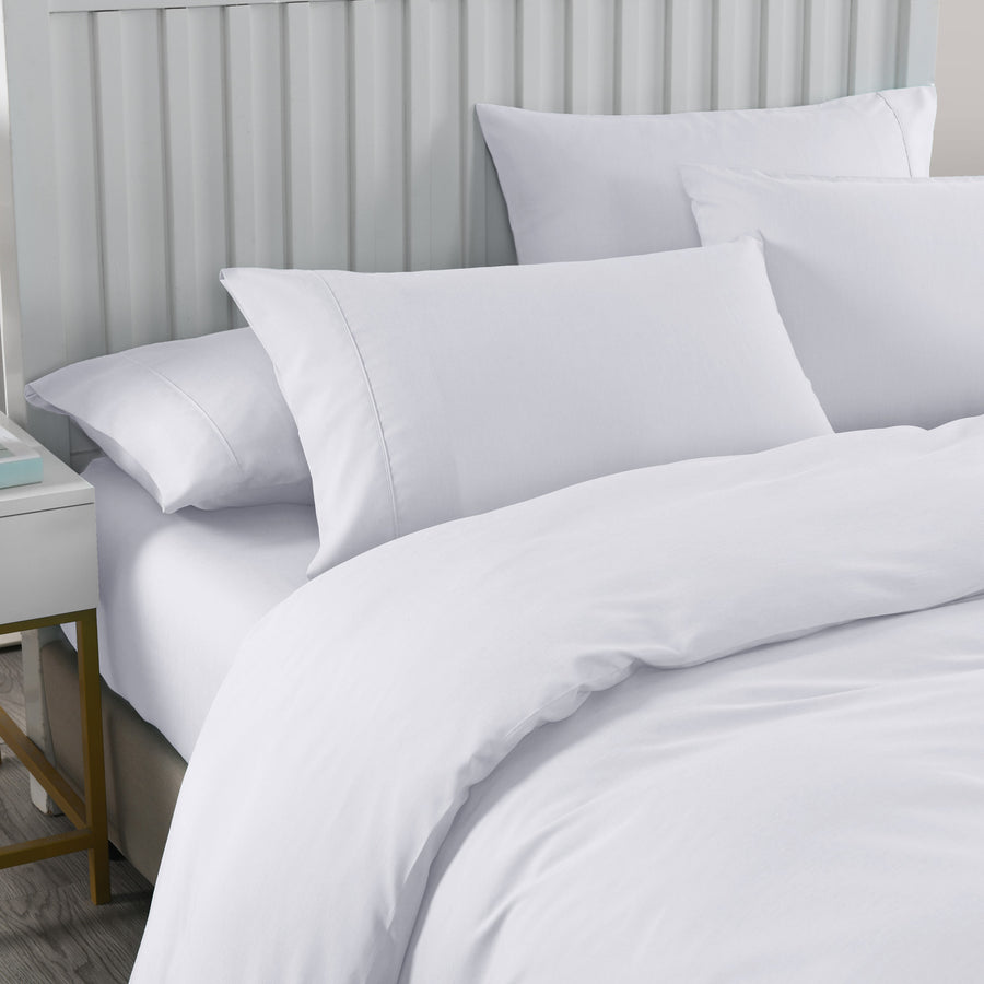 Royal Comfort Bamboo Cooling 2000TC Quilt Cover Set - King - White-1951134829093457921
