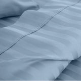 Royal Comfort 1200TC COTTON STRIPE -3PC FITTED COMBO SETS QUEEN CHAMBRAY - Front View