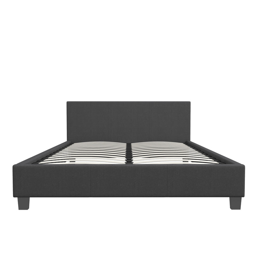 Milano Sienna Luxury Bed with Headboard (Model 2) - Charcoal No.35 - King Single-1951134895539621893
