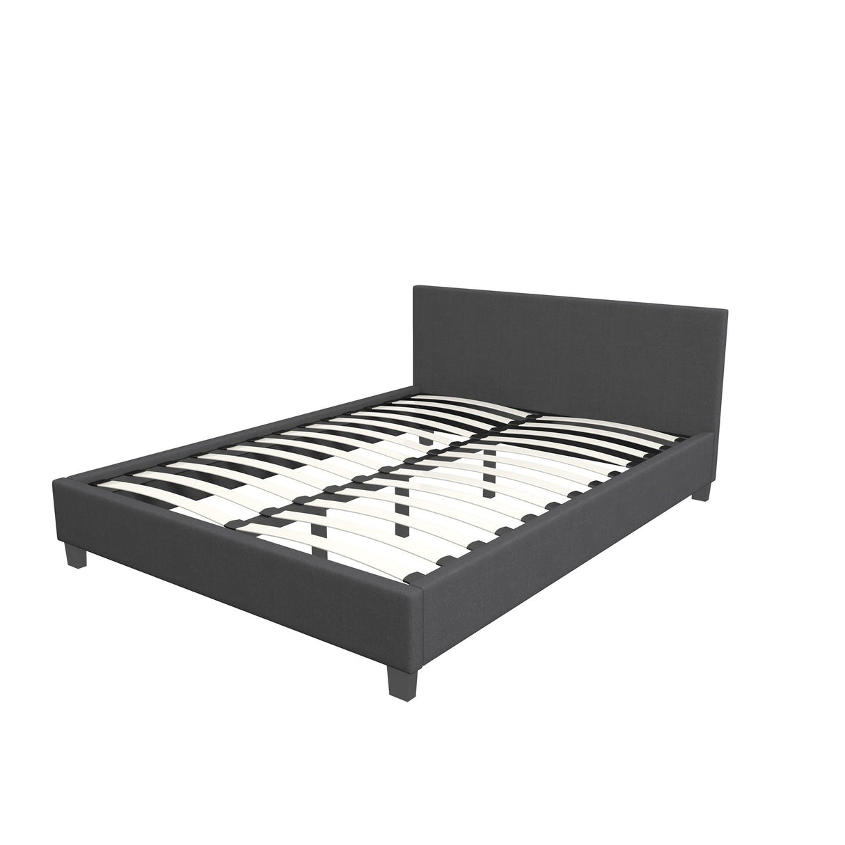 Milano Sienna Luxury Bed with Headboard (Model 2) - Charcoal No.35 - King Single-1951134895539621894