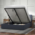Milano Luxury Gas Lift Bed with Headboard (Model 1) - Charcoal No.35 - Single-1951134896567226369