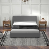 Milano Sienna Luxury Bed with Headboard (Model 2) - Grey No.28 - Single - Side View