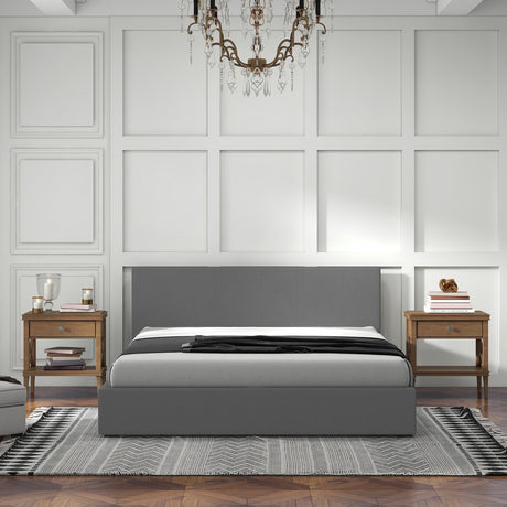 Milano Sienna Luxury Bed with Headboard (Model 2) - Grey No.28 - Single-1951134896768552966