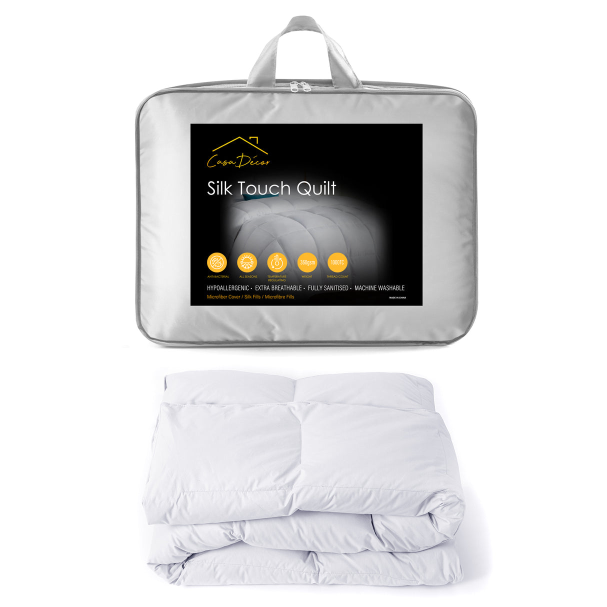 Casa Decor 360GSM Silk Touch Quilt - Double-1951134841277911043