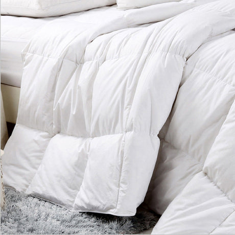 Royal Comfort Duck Feather And Down Quilt Size: 95% Feather 5% Down 500GSM White Cotton - King Single-1951134842473287681
