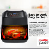 Kitchen Couture Digital 11.5L Air Fryer - Black - Side View