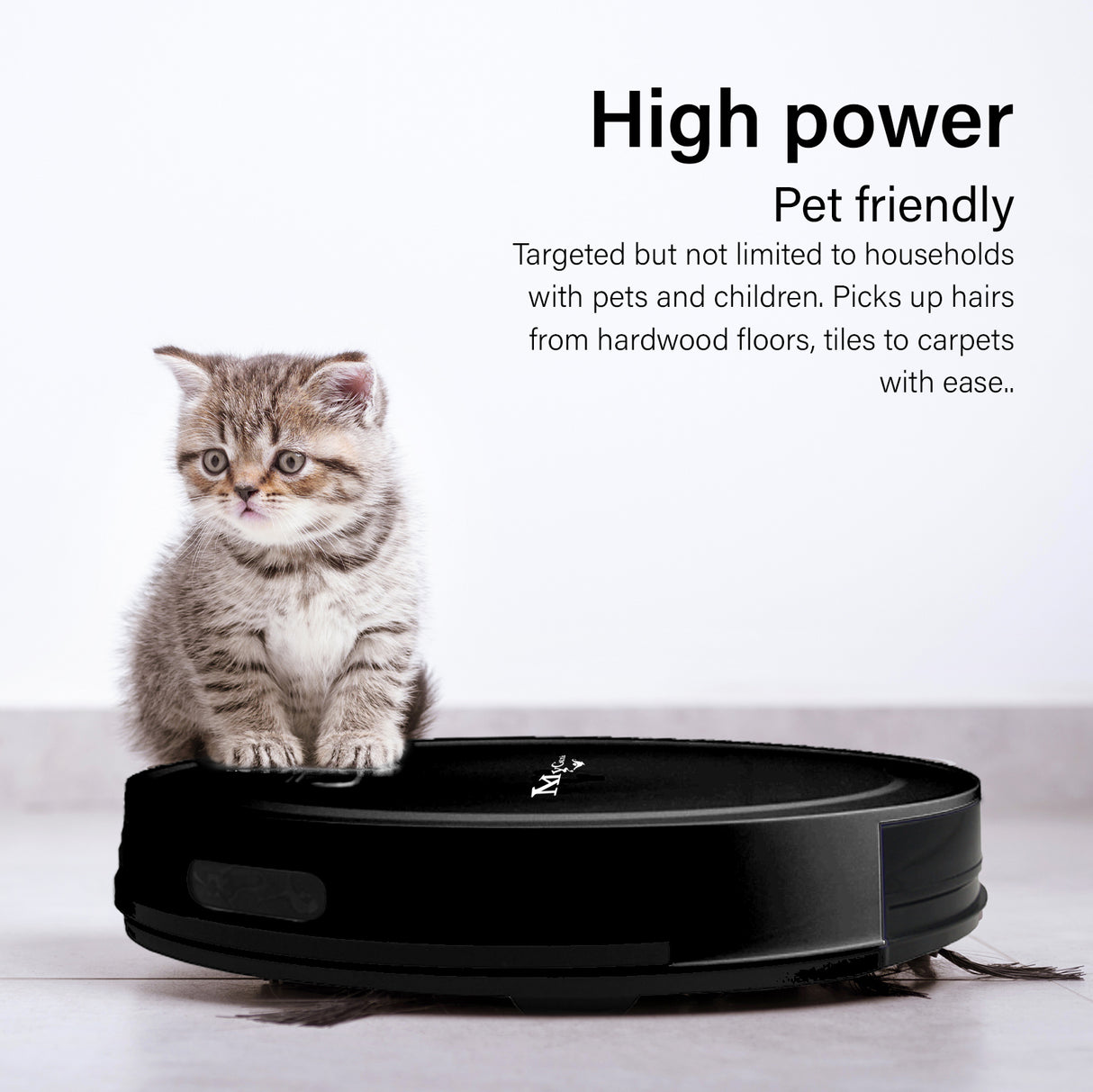 MyGenie Smart Robotic Vacuum Cleaner - Black-1951134808654614531
