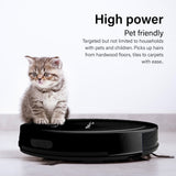 MyGenie Smart Robotic Vacuum Cleaner - Black - Side View