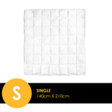 Royal Comfort Luxury Bamboo 250GSM Quilt - Single - Front View