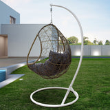 Arcadia Furniture Rocking Egg Chair - Oatmeal and Grey - Front View