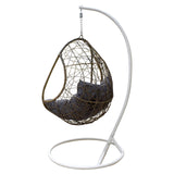 Arcadia Furniture Rocking Egg Chair - Oatmeal and Grey - Top-Down View