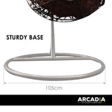 Arcadia Furniture Egg Chair - Oatmeal and Grey - Rear View
