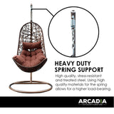 Arcadia Furniture Egg Chair - Brown and Coffee - Side View
