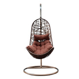 Arcadia Furniture Egg Chair - Brown and Coffee - Rear View