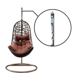 Arcadia Furniture Egg Chair - Brown and Coffee - Close-Up Angle