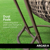Arcadia Furniture 2 Seater Rocking Egg Chair - Oatmeal and Grey - Top-Down View