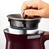 Morphy Richards 1.5L Aspect Kettle - Maroon & Cork - 45-Degree Angle
