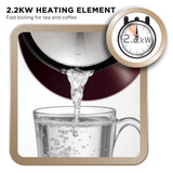 Morphy Richards 1.5L Aspect Kettle - Maroon & Cork - Extra Image
