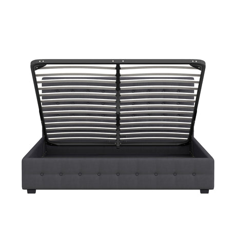 Milano Decor Eden Gas Lift Bed - Dark Grey - Single-1951134897183789063