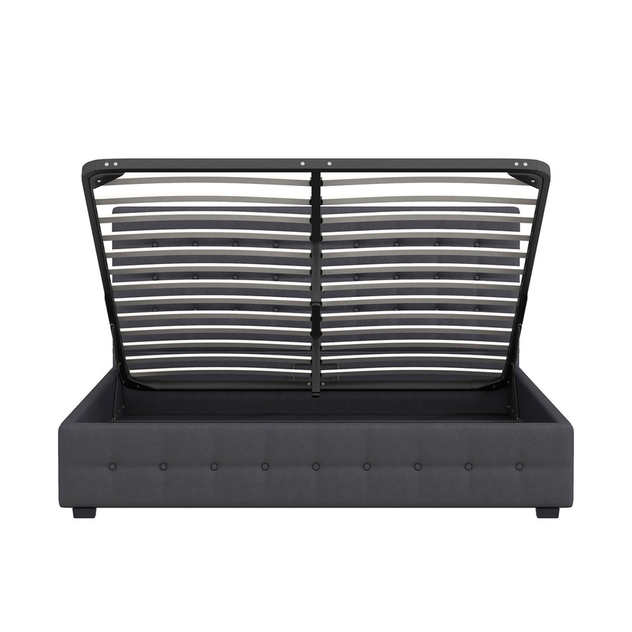 Milano Decor Eden Gas Lift Bed - Dark Grey - Single-1951134897183789063