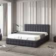 Milano Decor Eden Gas Lift Bed - Dark Grey - King Single-1951134897431252993