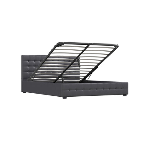 Milano Decor Eden Gas Lift Bed - Dark Grey - King Single-1951134897431252997