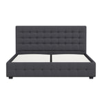 Milano Decor Eden Gas Lift Bed - Dark Grey - King Single-1951134897431252998