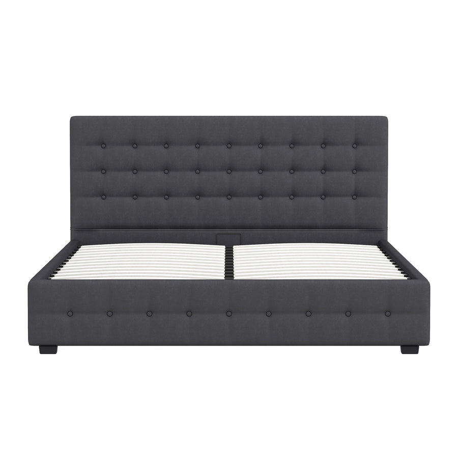 Milano Decor Eden Gas Lift Bed - Dark Grey - King Single-1951134897431252998