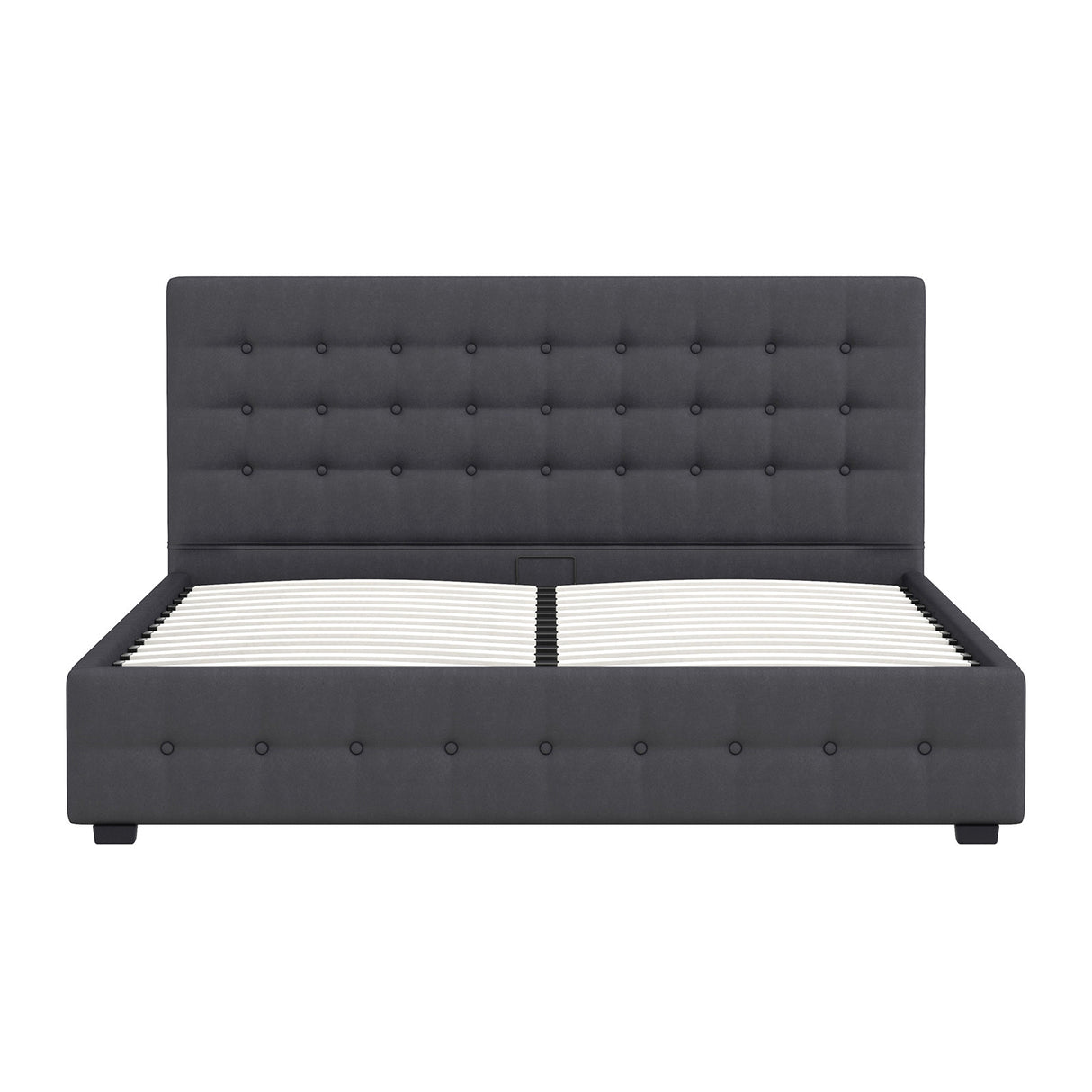 Milano Decor Eden Gas Lift Bed - Dark Grey - Double-1951134897640968198