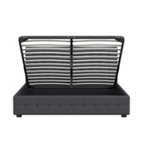 Milano Decor Eden Gas Lift Bed - Dark Grey - Double-1951134897640968199