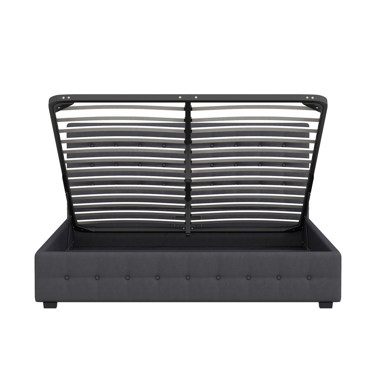 Milano Decor Eden Gas Lift Bed - Dark Grey - Double-1951134897640968199