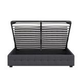 Milano Decor Eden Gas Lift Bed - Dark Grey - Double - Close-Up Angle
