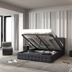Milano Decor Eden Gas Lift Bed - Dark Grey - King-1951134898052009986