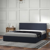 Milano Luxury Gas Lift Bed with Headboard (Model 1) - Charcoal No.35 - Double - Top-Down View