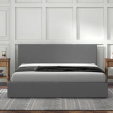 Milano Luxury Gas Lift Bed with Headboard (Model 1) - Grey No.28 - King-1951134898937008134
