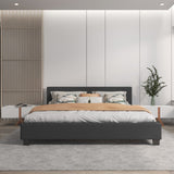 Milano Sienna Luxury Bed with Headboard (Model 2) - Charcoal No.35 - Single