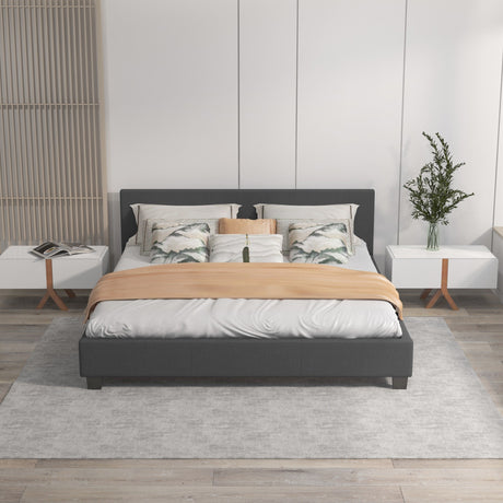 Milano Sienna Luxury Bed with Headboard (Model 2) - Charcoal No.35 - Single-1951134899348049922