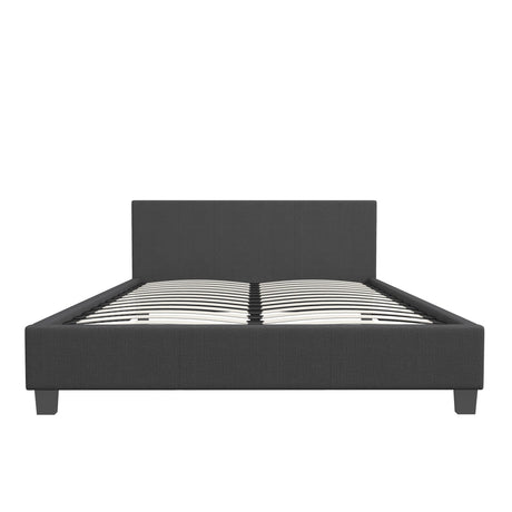Milano Sienna Luxury Bed with Headboard (Model 2) - Charcoal No.35 - Single-1951134899348049925