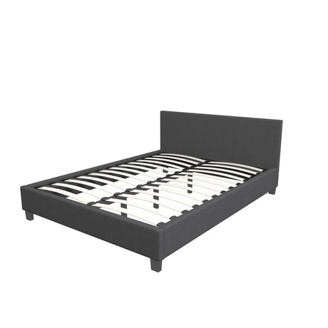 Milano Sienna Luxury Bed with Headboard (Model 2) - Charcoal No.35 - Single-1951134899348049926