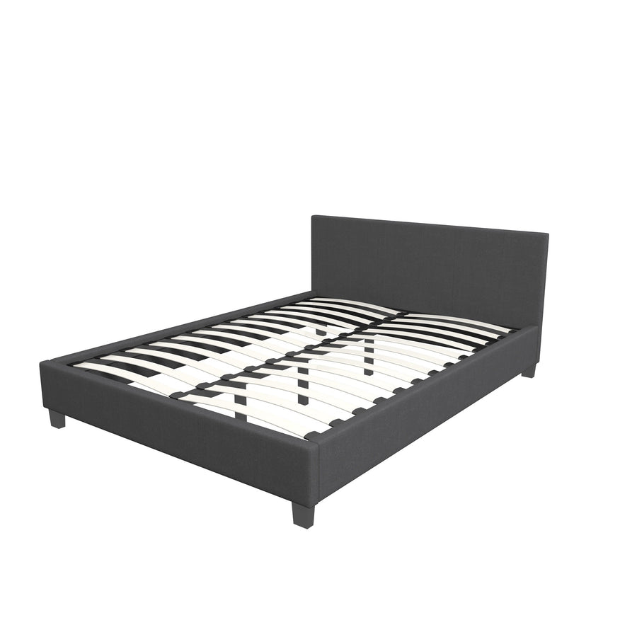 Milano Sienna Luxury Bed with Headboard (Model 2) - Charcoal No.35 - Single-1951134899348049926