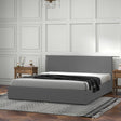 Milano Sienna Luxury Bed with Headboard (Model 2) - Grey No.28 - King Single-1951134899591319553