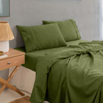 Royal Comfort - Balmain 1000TC Bamboo cotton Sheet Sets (Queen) - Olive-1951134877722218497